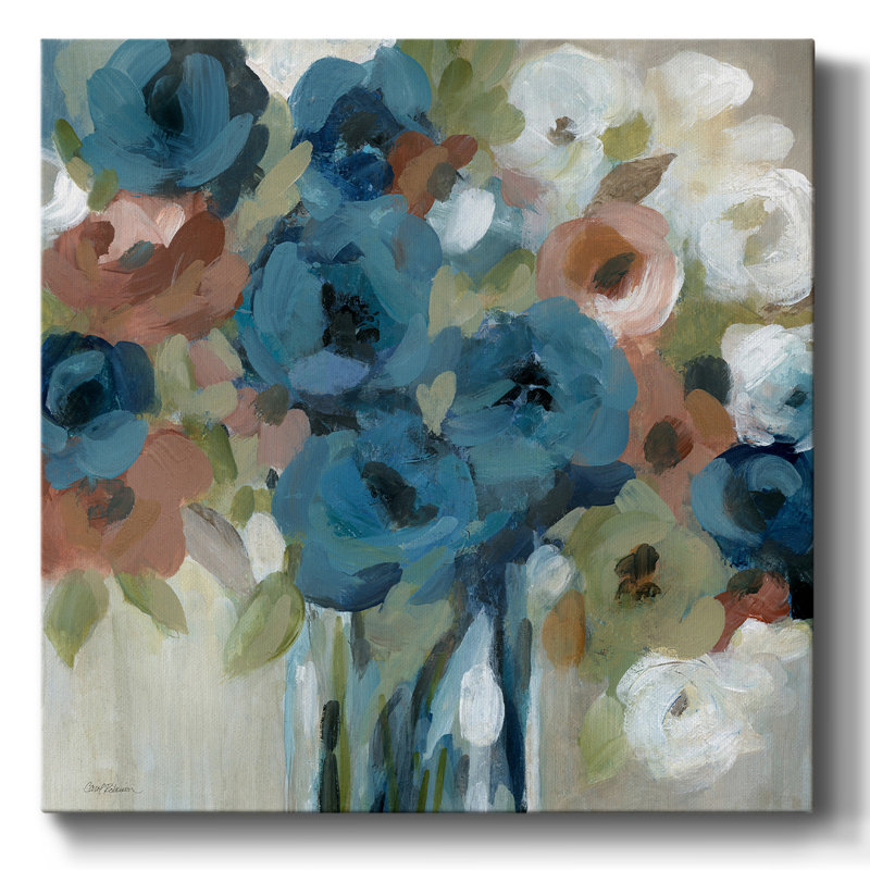 Fleurs audacieuses sur toile, H 24 po x l 24 po