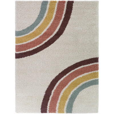 Everly Multi-Color Kids Boho Rainbows Area Rug