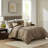 6 Piece Comforter With Throw Pillows - Full/Queen, , Leaf Pattern, , Machine Wash Full/Queen Fabric, Design, Washable