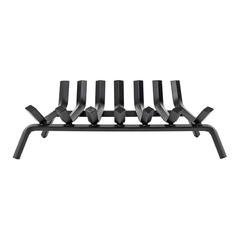 Country Living Steel Fireplace Log Grate, 7.50" H x 22.25" W x 11.25" D