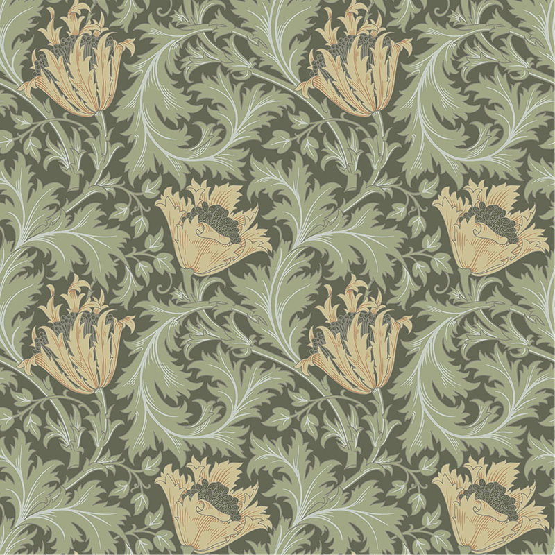 Papier peint Anemone Floral Trail, Moss