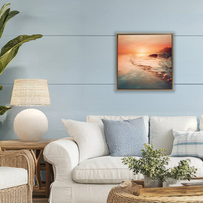 Cadre flottant Sunset Melody at Sea, design par Lazar Studio
