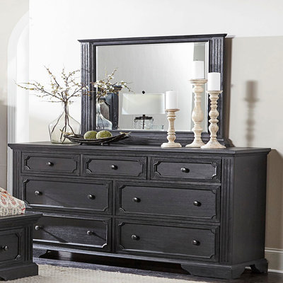 Commode de 7 tiroirs de rangement au fini anthracite
