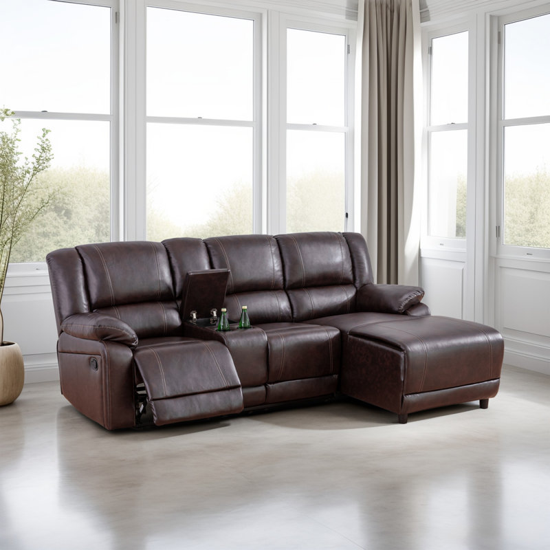 Canapé modulaire en cuir 2 pièces Ilsedore