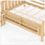 Grand lit au sol avec bibliothèques de rangement, fabrication en bois massif, escaliers mignons et garde-corps, aucun sommier nécessaire-181991594-181991596