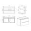Meuble-lavabo de salle de bain avec lavabo, grand meuble-lavabo flottant mural de rangement, lavabo blanc une pièce sans drain ni robinet, pré-assemblé-622637874-622637878-622637876
