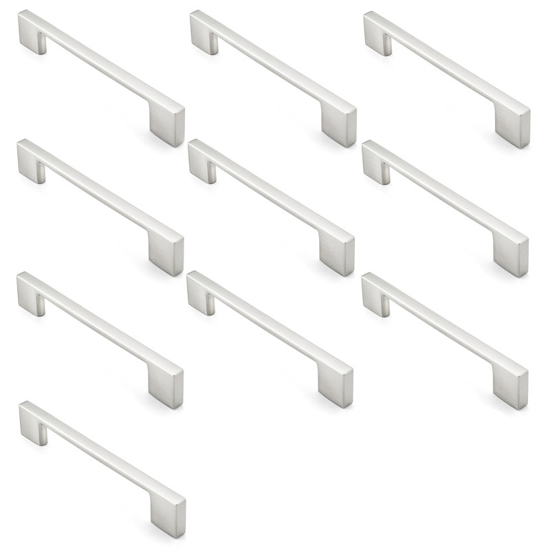5" Center Cabinet Handle Pull Multipack, Satin Nickel, 3 5/8"