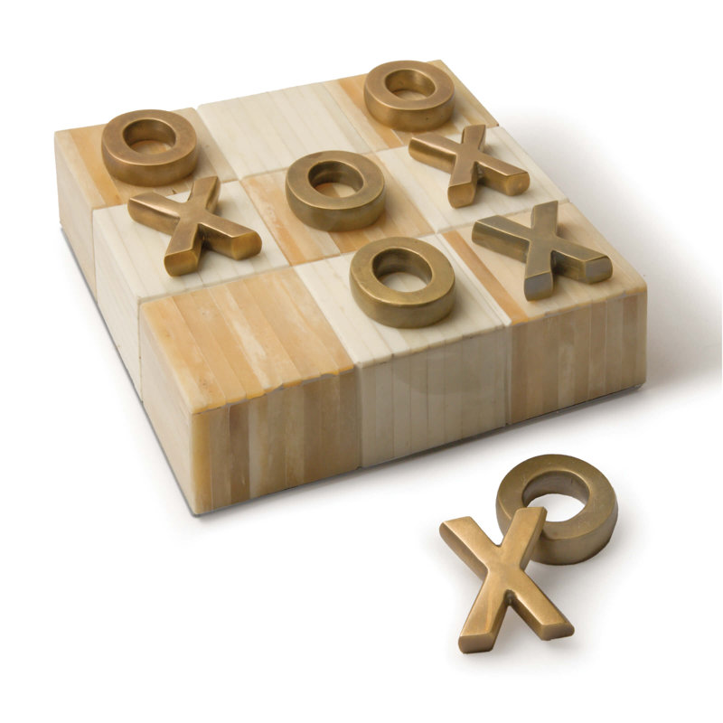 Tic Tac Toe Flat Board, Brass