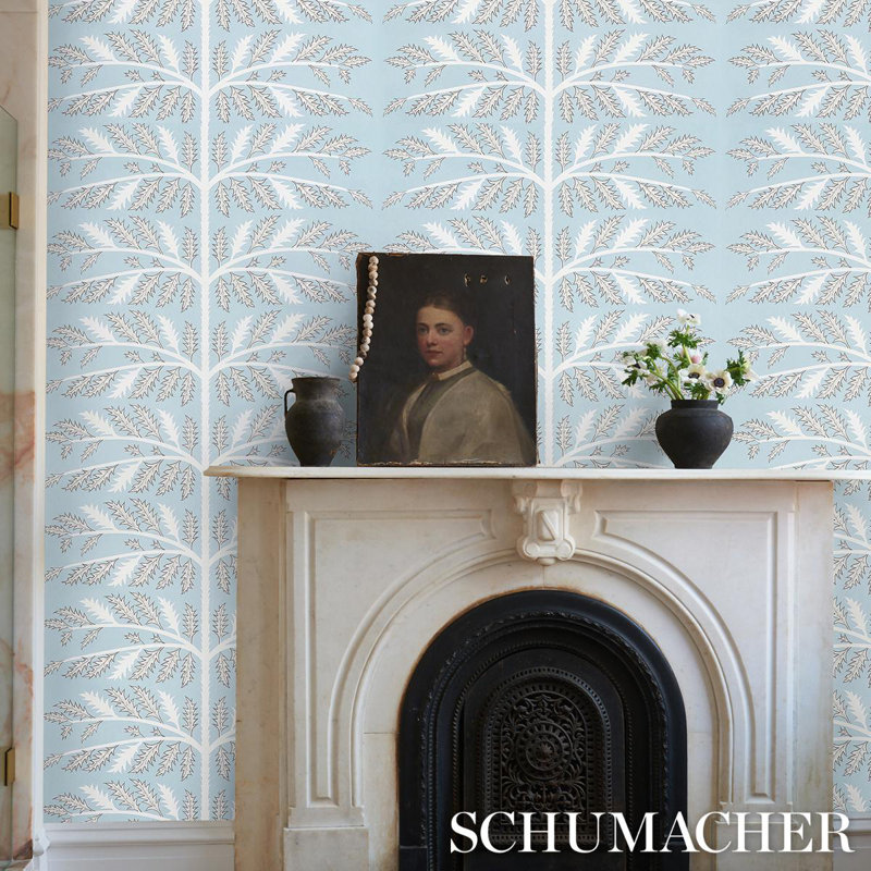 Schumacher x Neisha Crosland Thistle Wallpaper, Neutral