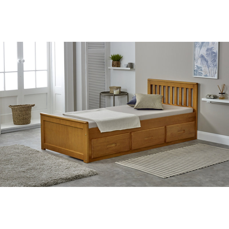 Vonore UK Single - DE 90 X 190 Cm Storage Bed, Honey