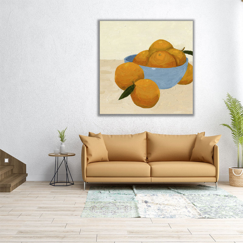 Mandarins II - reproduction d'art sur toile, H 16 po x l 16 po