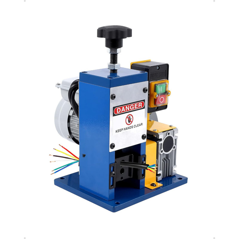 Electrical Wire Stripper Machine 60 ft/min Automatic Wire Stripper 0.06" -0.98" Automatic Wire Stripper W/Emergency Stop for Scrap Cable Copper Recycling