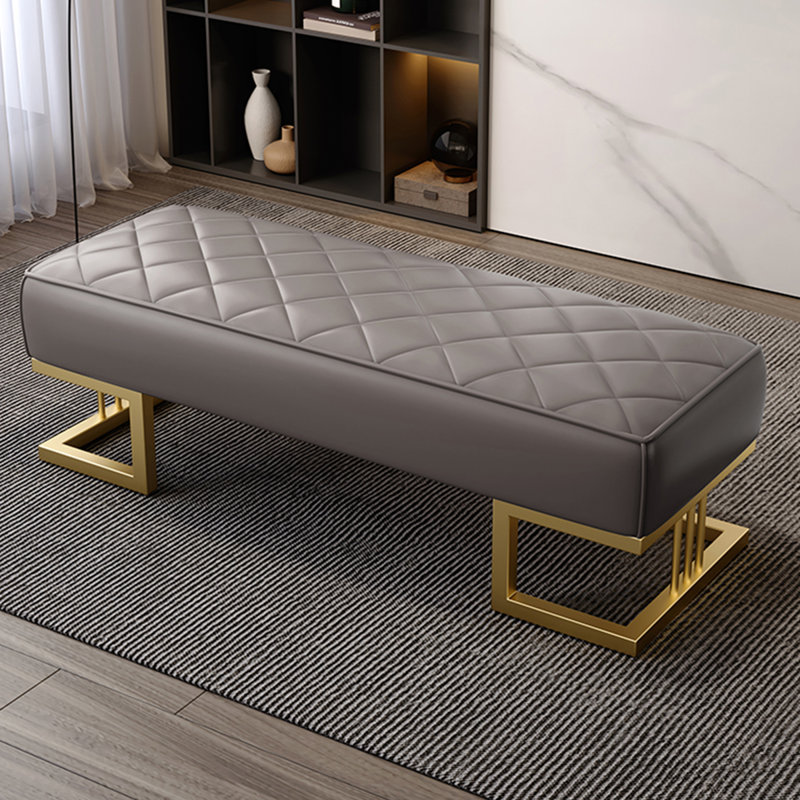 Banc avec revêtement, Gris, 17.72" H x 55.12" W x 16.54" D