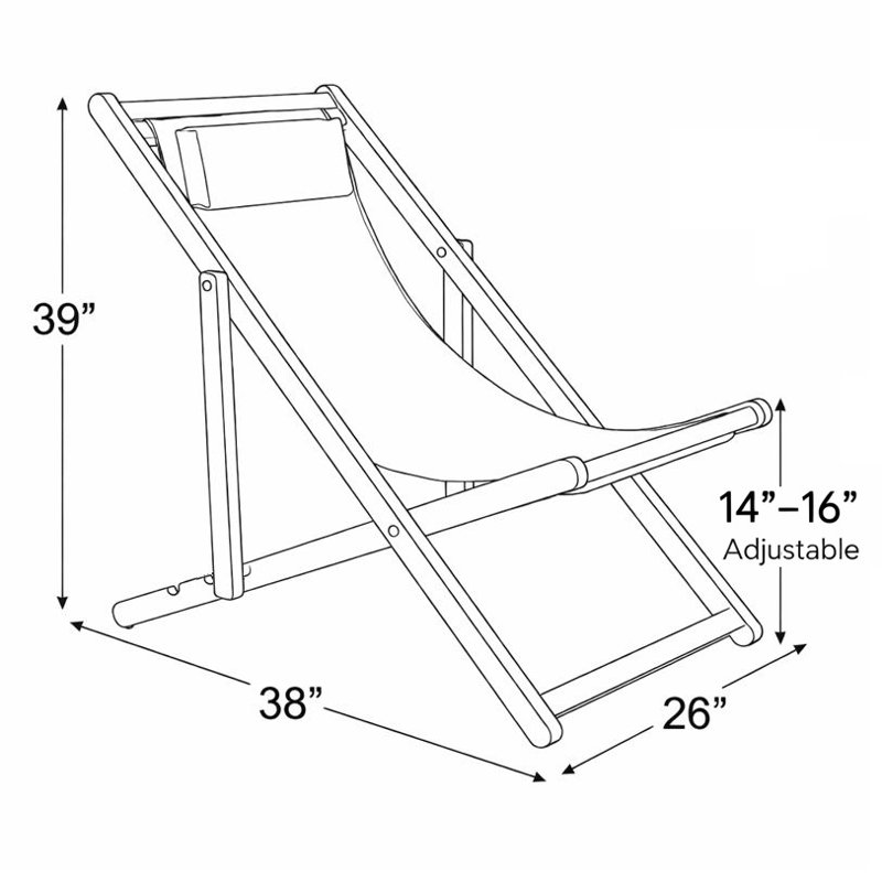 Chaise d'extérieur Sunbrella, Sunbrella - toile melon
