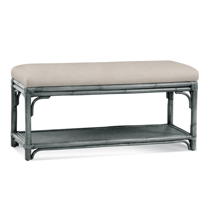 Banc de rangement en osier Summer Retreat, Lin colombe élite, Saule
