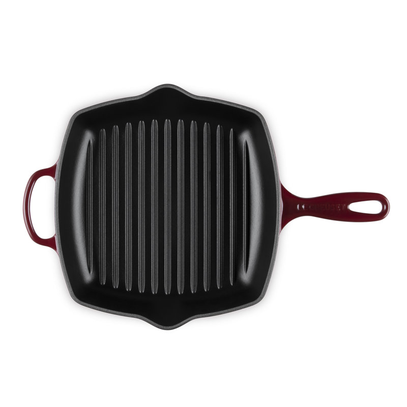 Le Creuset Cast Iron Square Grillit 26cm, Garnet