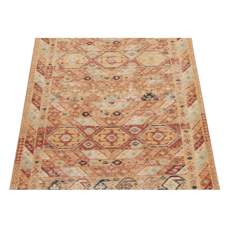 Homage Wool Oriental Area Rug in Orange/Red/Blue