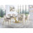 Glass Top Metal Base Dining Table
