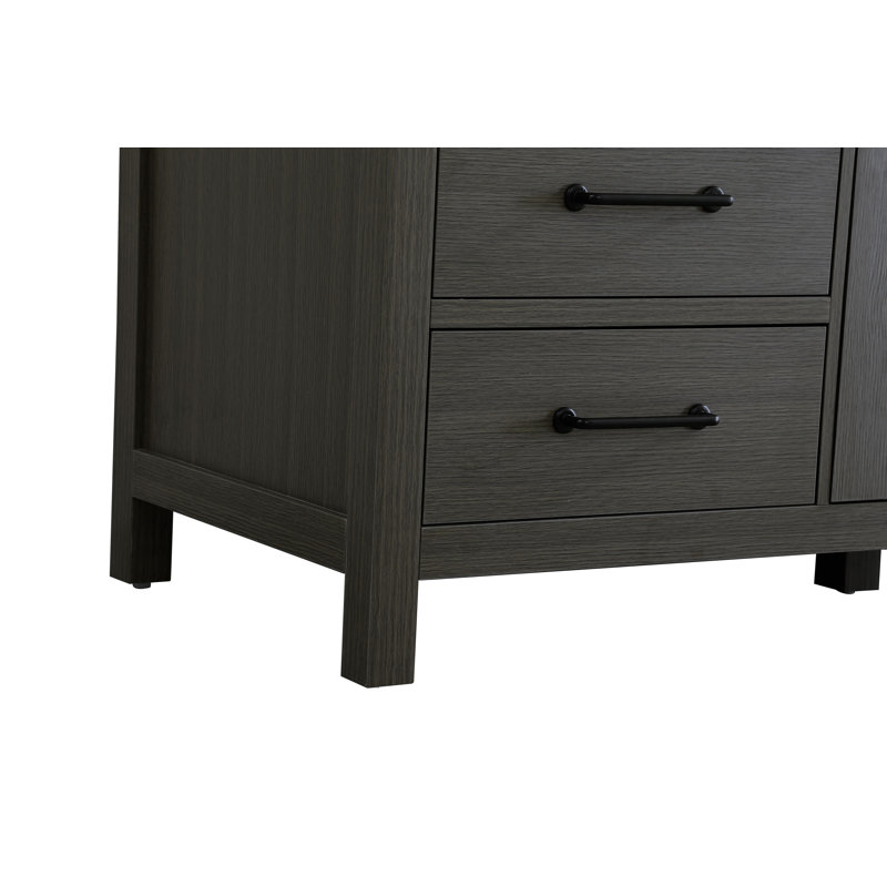 Meuble-lavabo simple 60 po_Traditional_VF60660, Brun moka