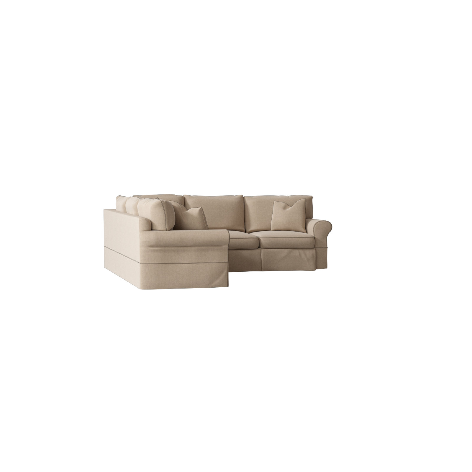 Amari 94" Wide Corner Sectional, Right Hand Facing, Drusky Charcoal Sustain® Basketweave