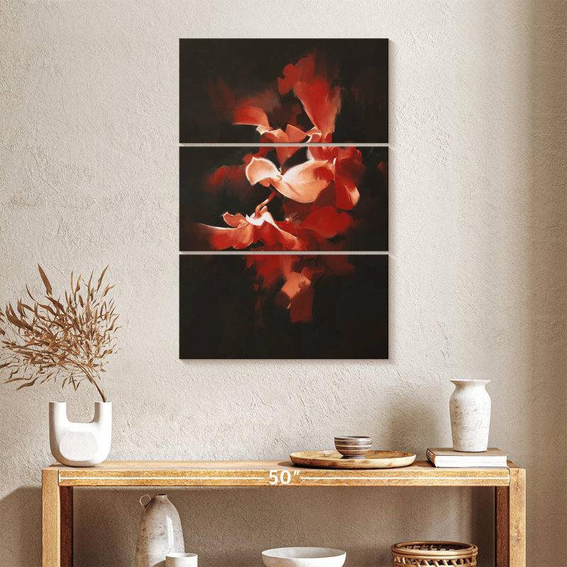 Avery Blazing Abstract Flowers, 38" H x 24" W