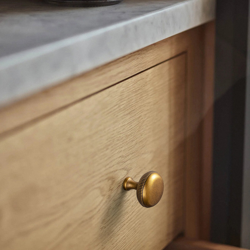 1.18" Mushroom Knob, Antique Brass