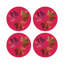 Autumn Leaves Vegan Leather Round Pebble Placemat-140084549