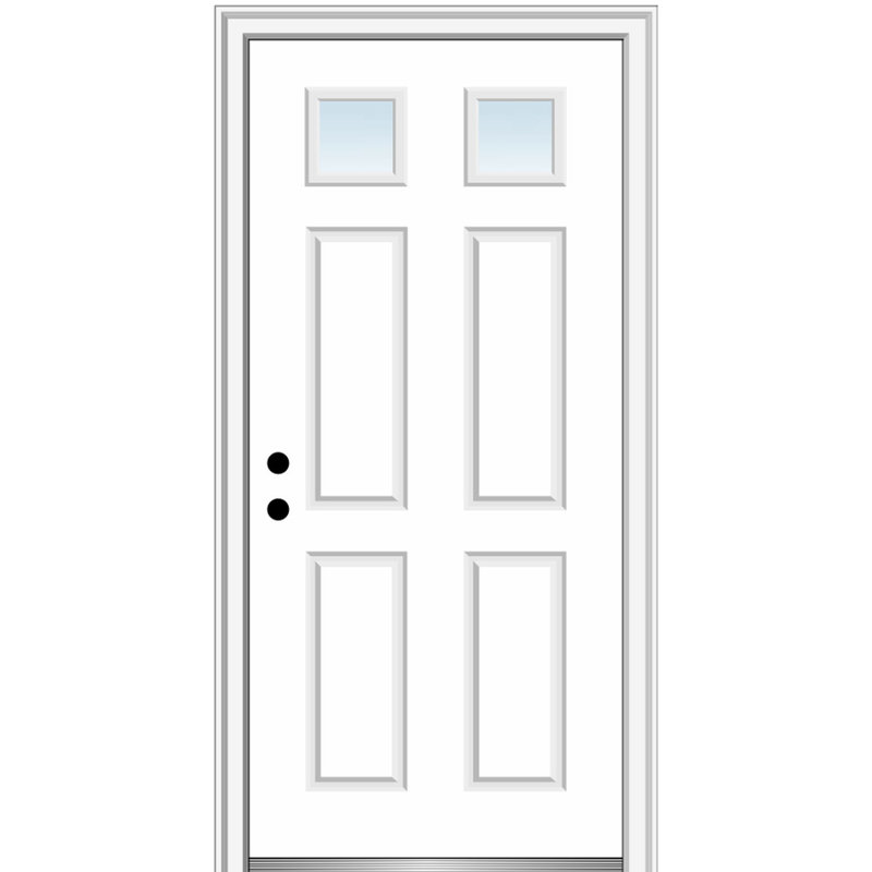 Portes d’entrée pré-raccrochées à 4 panneaux 2-0,25 lite, S'ouvre à droite vers l'intérieur, H 81,75 po x l 36 po x P 6,56 po
