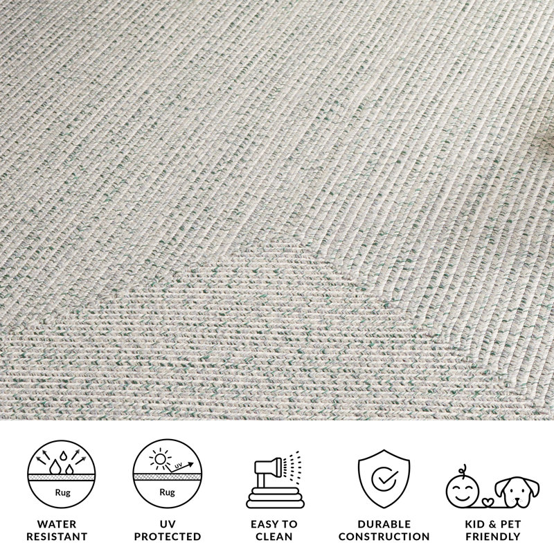 Margaree Braided Hand Woven Performance Machine Washable Abstract Rug, Rectangle 4' x 6'