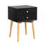 Table d'appoint, table de chevet avec 2 tiroirs, table de chevet avec rangement Mid-Century moderne, petite table de chevet-1134208441
