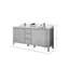 Chêne blanc Elizabeth X P 22 po D Meuble-lavabo double avec quartz-109589815