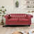 Red Faux Leather