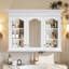Armoire de rangement murale 40 po avec miroir et portes en verre