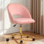 Chaise de meuble-lavabo rembourrée à dossier creux avec siège en métal doré-1602850793-1602850795