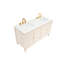 Base de meuble-lavabo autoportant de 60 po de Lilly en blanc antique