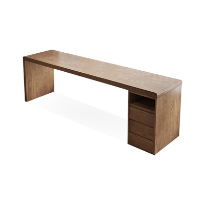 Bureaux rectangulaires en bois massif noyer clair