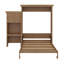Grand lit escamotable en bois avec tablettes, conception classique à persiennes-1745145256