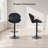 Bar Stools Set of 2 - Adjustable Barstools with Back
