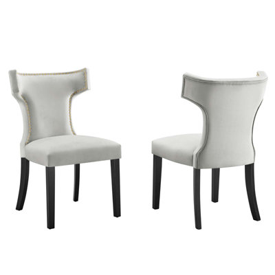 Modway Curve Performance Velvet Dining Chairs