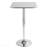 Contemporary Adjustable Square Bar Table In Silver