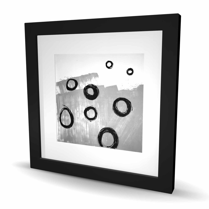 Reproduction matte encadrée de formes déconstruites grises | Décoration intérieure