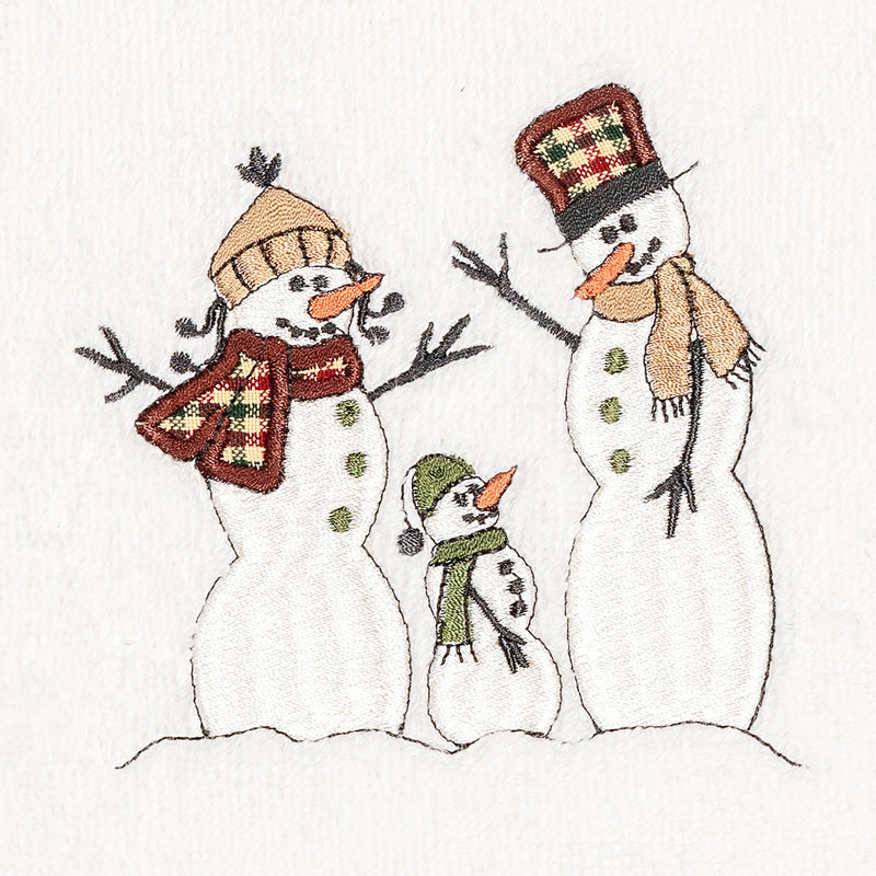 Christmas Midweight Hand Towel, White