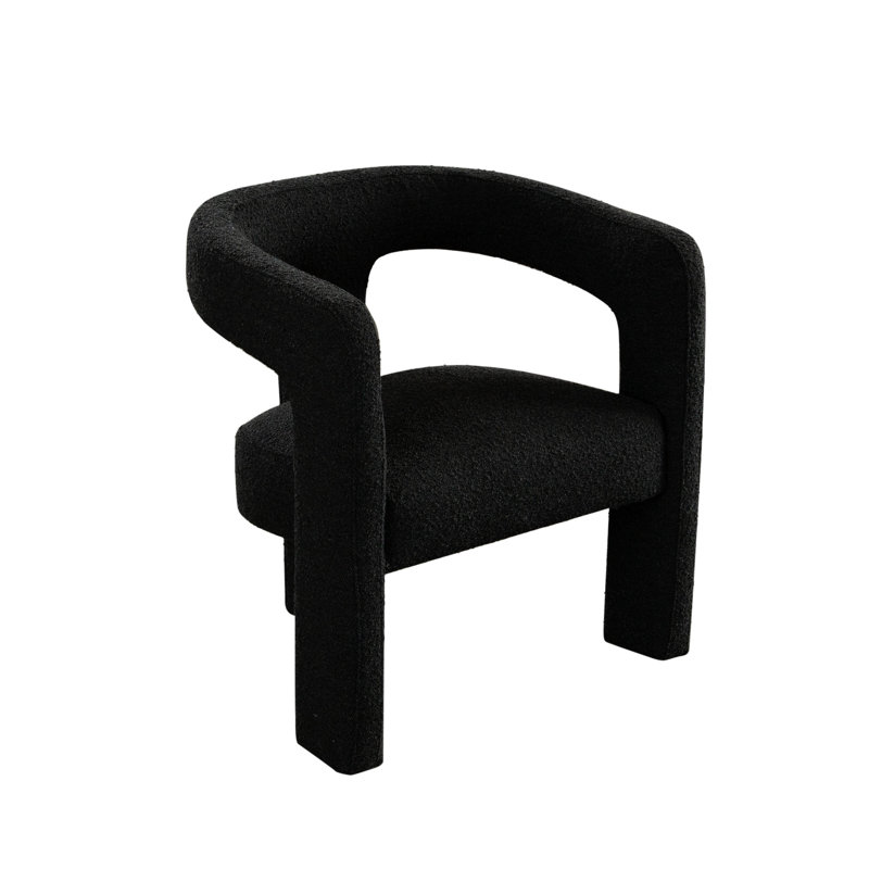 Scout Dining/Accent Chair In Black Boucle Fabric