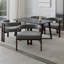 Chenille Fabric Upholstered Armchair with Open Back-796738145