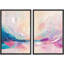 «Watercolor Green Mountain Valley View», 2 pièces sur toile-99016379-99016380