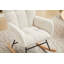 Chaise berçante moderne avec fauteuil à bascule et dossier haut avec pieds en bois massif pour chambre d'enfant-290412161