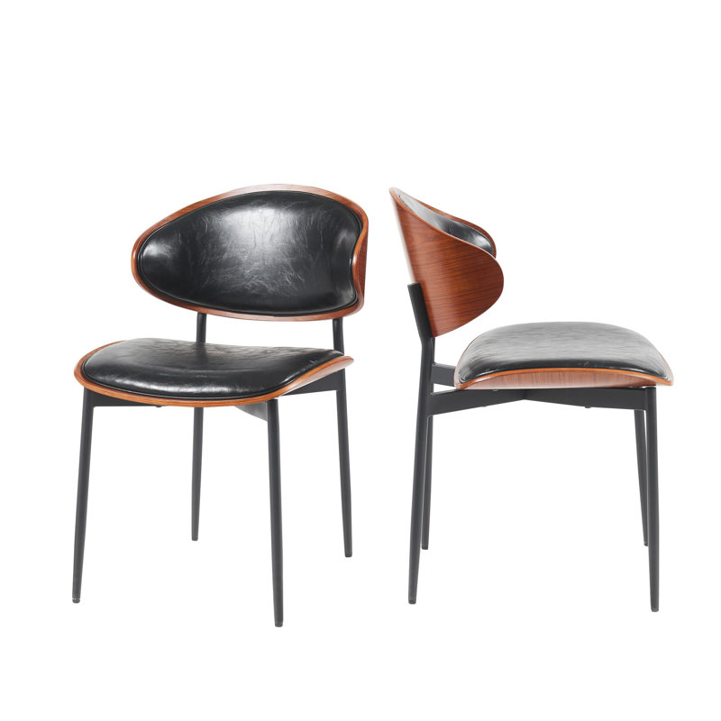 Ensemble de chaises de salle à manger Mid-Century, Noir