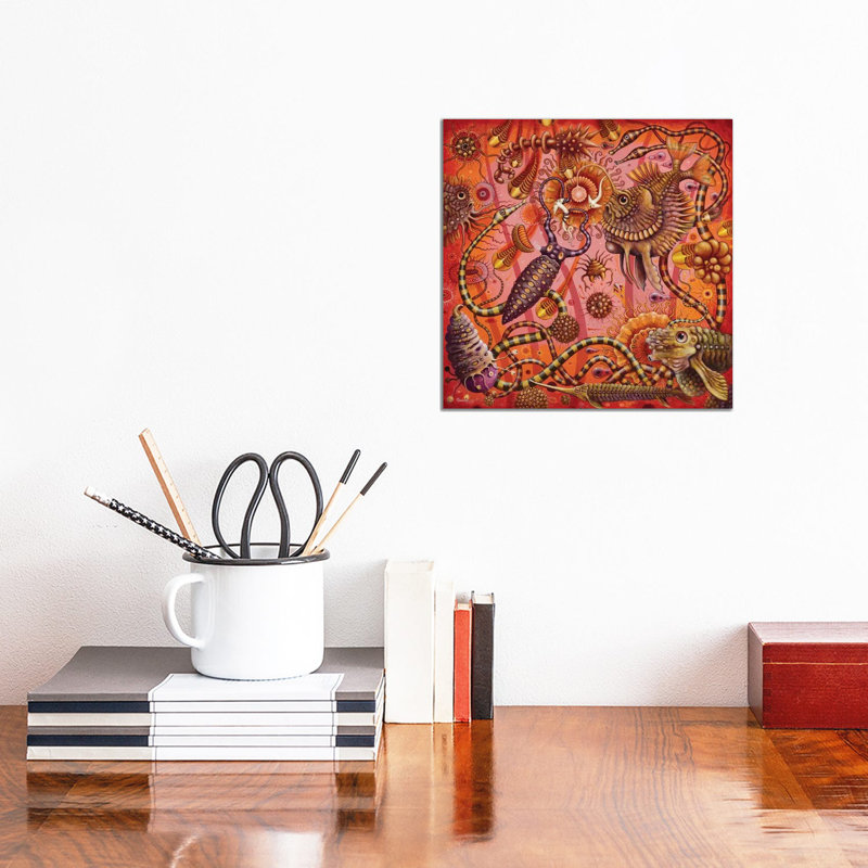 Microbia III by R.S. Connett - No Frame Print on Canvas, 30.48 cm H x 30.48 cm W
