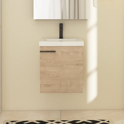 Teaghan 18.1'' Single Bathroom Vanity with Ceramic Top