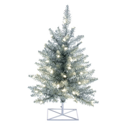 Silver Tinsel Fir Artificial Christmas Tree